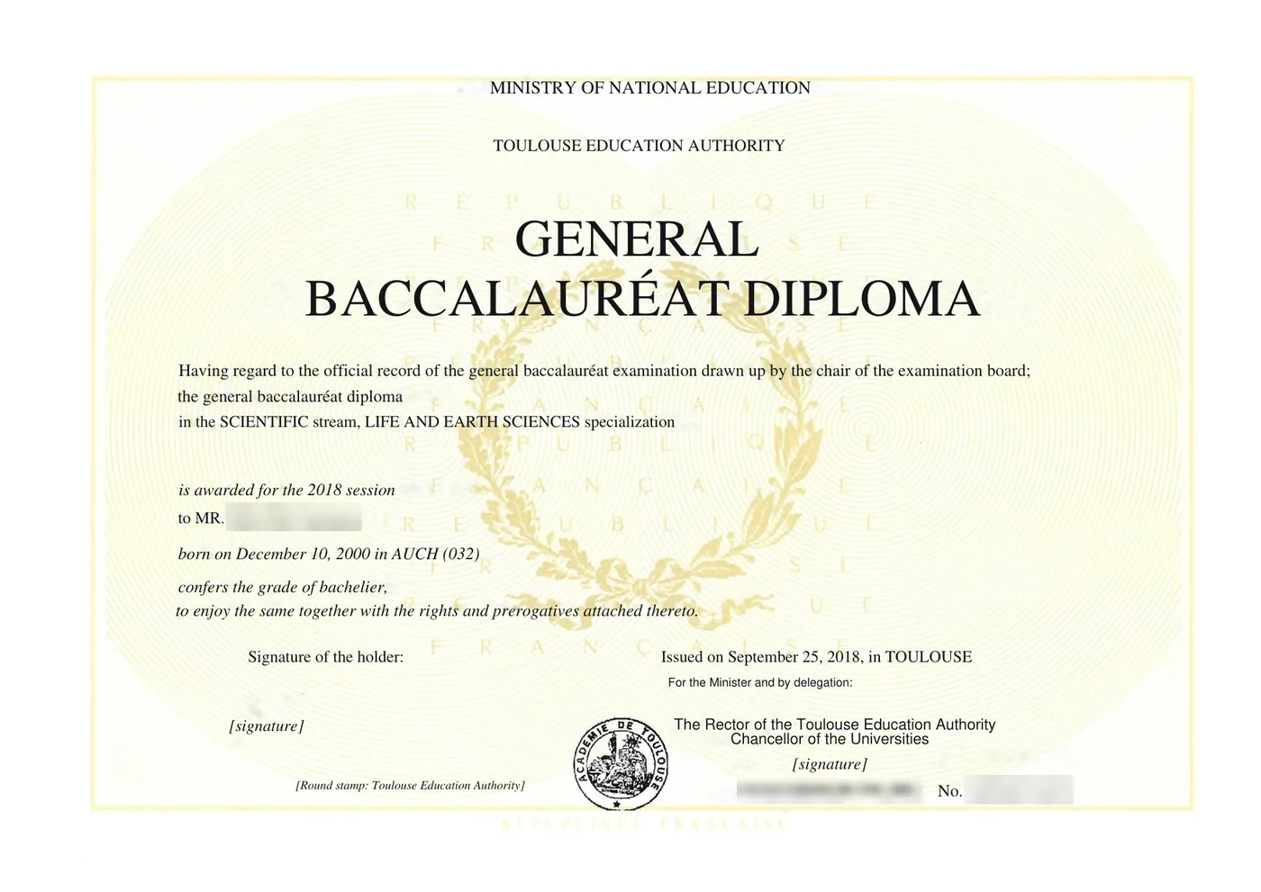 Diplôme — Document traduit et certifié
